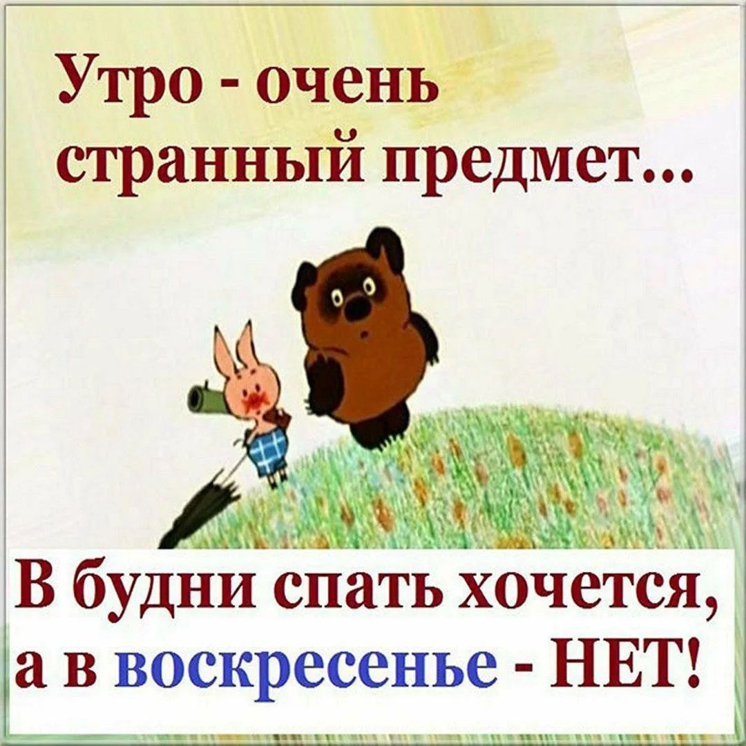 Утро - очень странный предмет... В будни спать хочется, а в воскресенье - НЕТ!