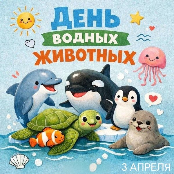 ДЕНЬ ВОДНЫХ ЖИВОТНЫХ 3 АПРЕЛЯ