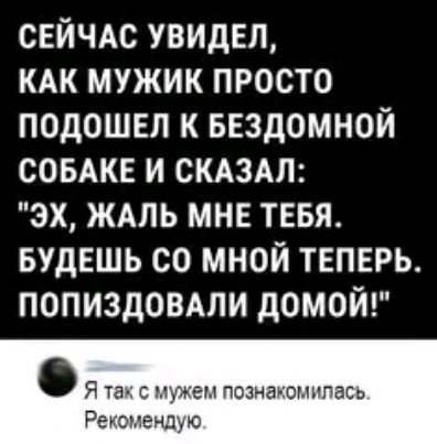 свйчдс увидел кдк мужик просто подошел к ввздомной СОБАКЕ и СКАЗАЛ эх ждль мнв тввя БУДЕШЬ со мной теперь попиздовдли домой ЕЦ ПОЗЧЭЗОП ЪПЗСЬ