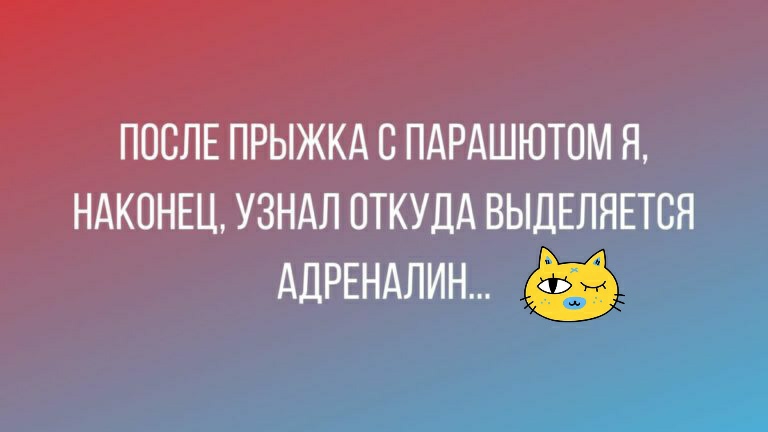 ПОСЛЕ ПРЫЖКА С ПАРАШЮТОМ Я НАКОНЕЦ УЗНАЛ ОТКУДА ВЫДЕЛЯЕТСЯ АДРЕНАЛИН