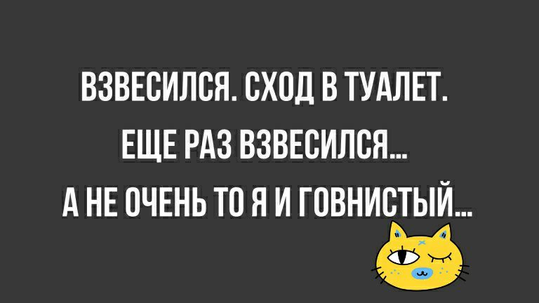 ВЗВЕВИЛБЯ ВХОД В ТУАЛЕТ ЕЩЕ РАЗ ВЗВЕСИЛСЯ А НЕ ОЧЕНЬ ТО Я И ГПВНИВТЫЙ