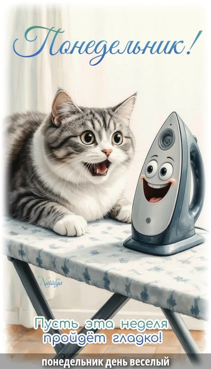 Понедельник! Пусть эта неделя пройдёт гладко! понедельник день веселый