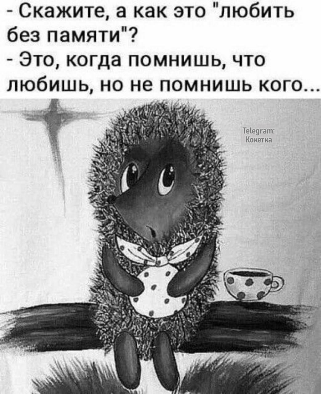 Скажите а как это любить без памяти Это когда помнишь что любишь но не помнишь кого