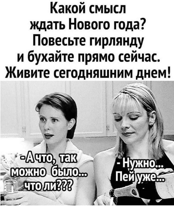 Какой смысл ждать Нового года Повесьте гирлянду и бухайте прямо сейчас