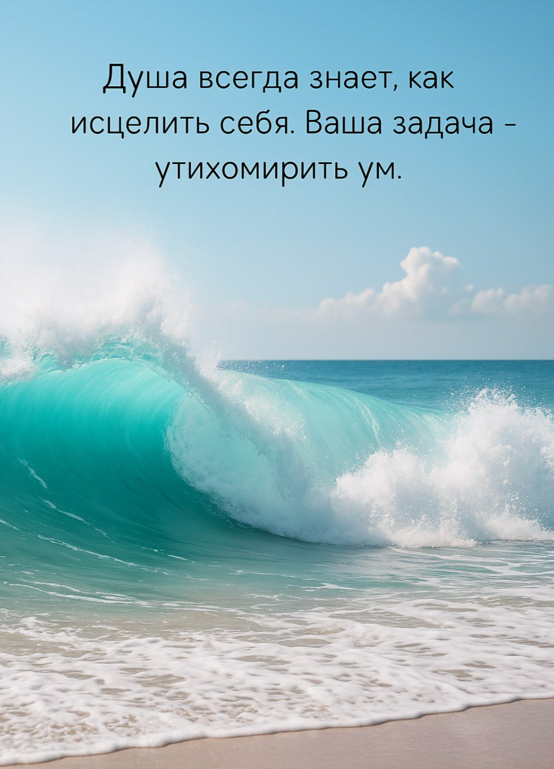 Душа всегда знает, как исцелить себя. Ваша задача – утихомирить ум.