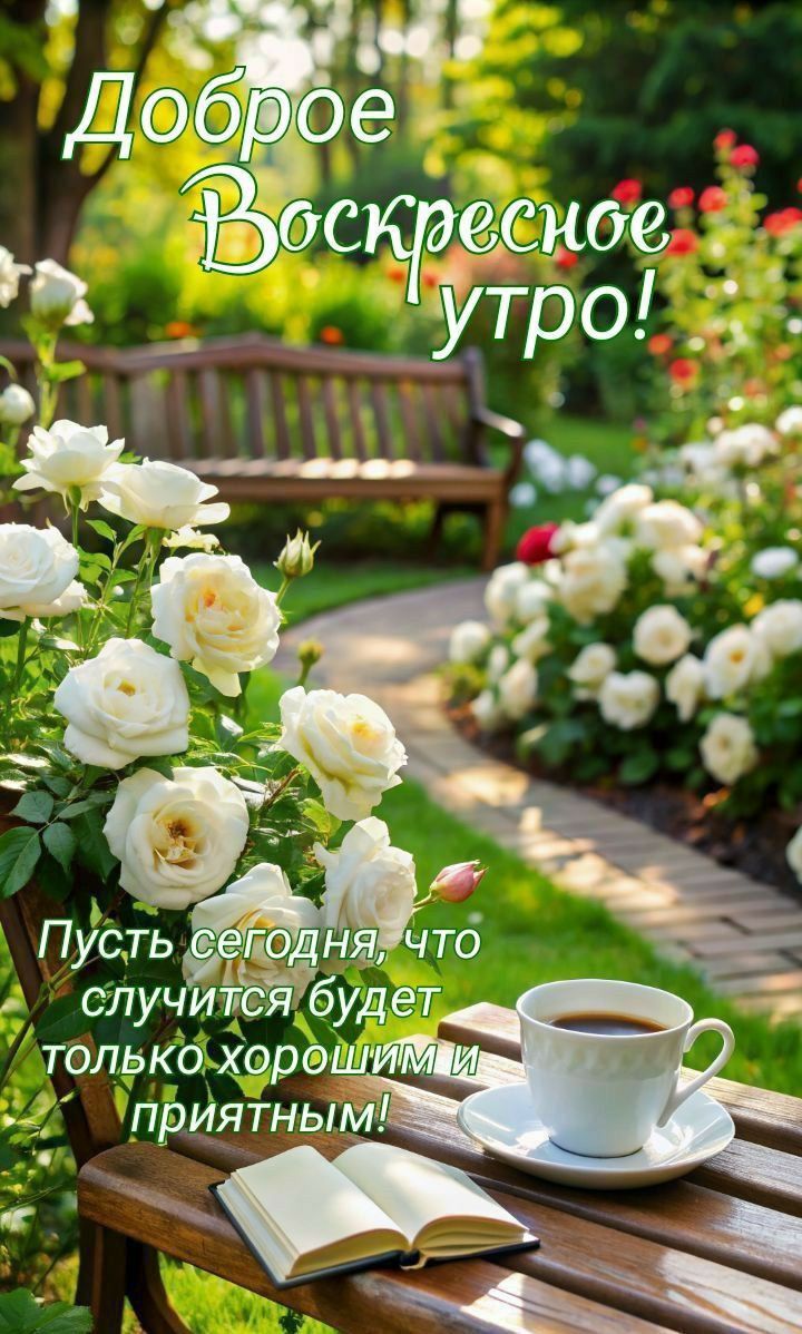 Доброе Воскресное утро!
Пусть сегодня, что случится будет только хорошим и приятным!
