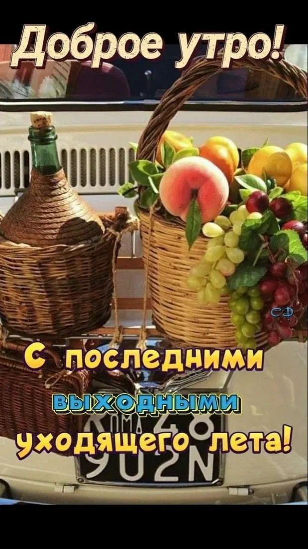 Доброе утро! С последними выходными уходящего лета!
