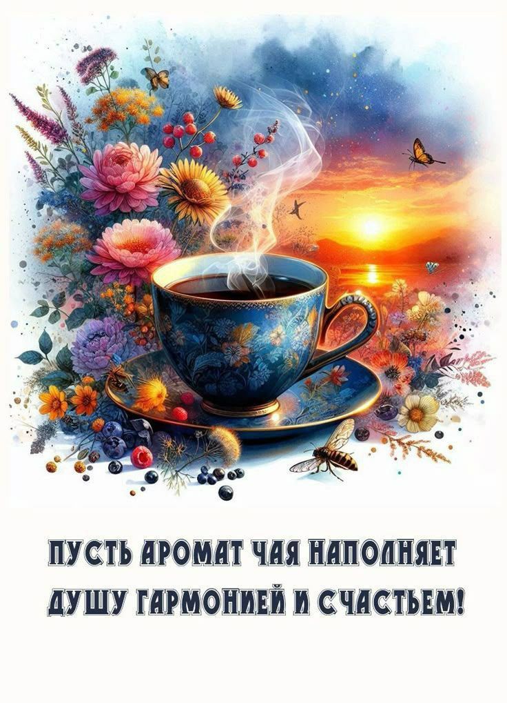 ПУСТЬ АРОМАТ ЧАЯ НАПОЛНЯЕТ ДУШУ ГАРМОНИЕЙ И СЧАСТЬЕМ!
