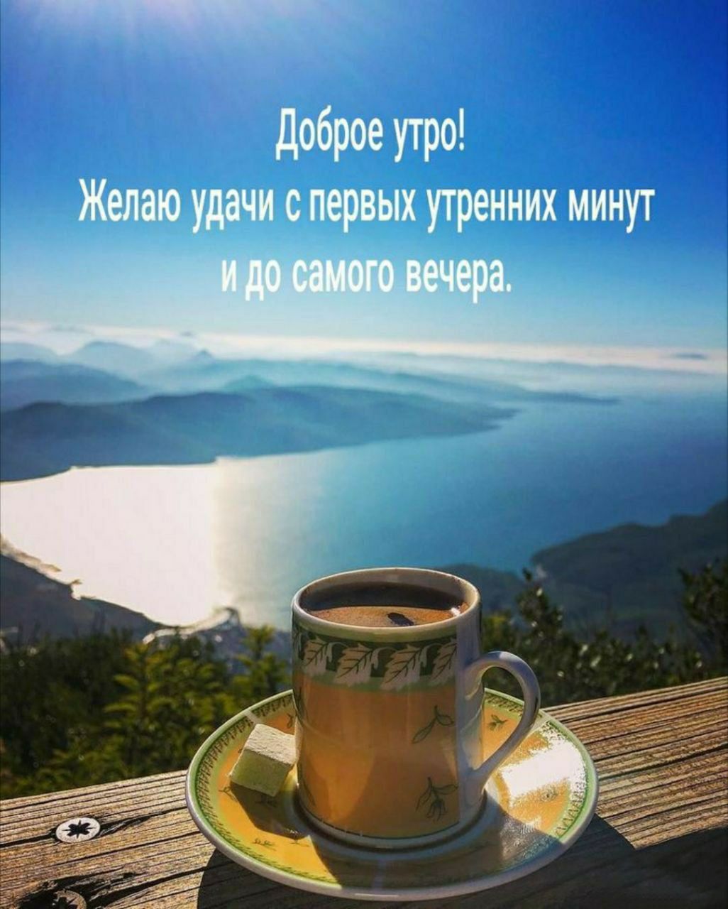 Доброе утро! Желаю удачи с первых утренних минут и до самого вечера.