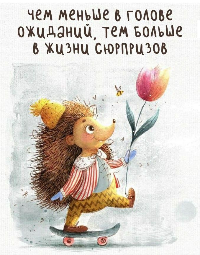 чем меньше в голове ожиданий, тем больше в жизни сюрпризов