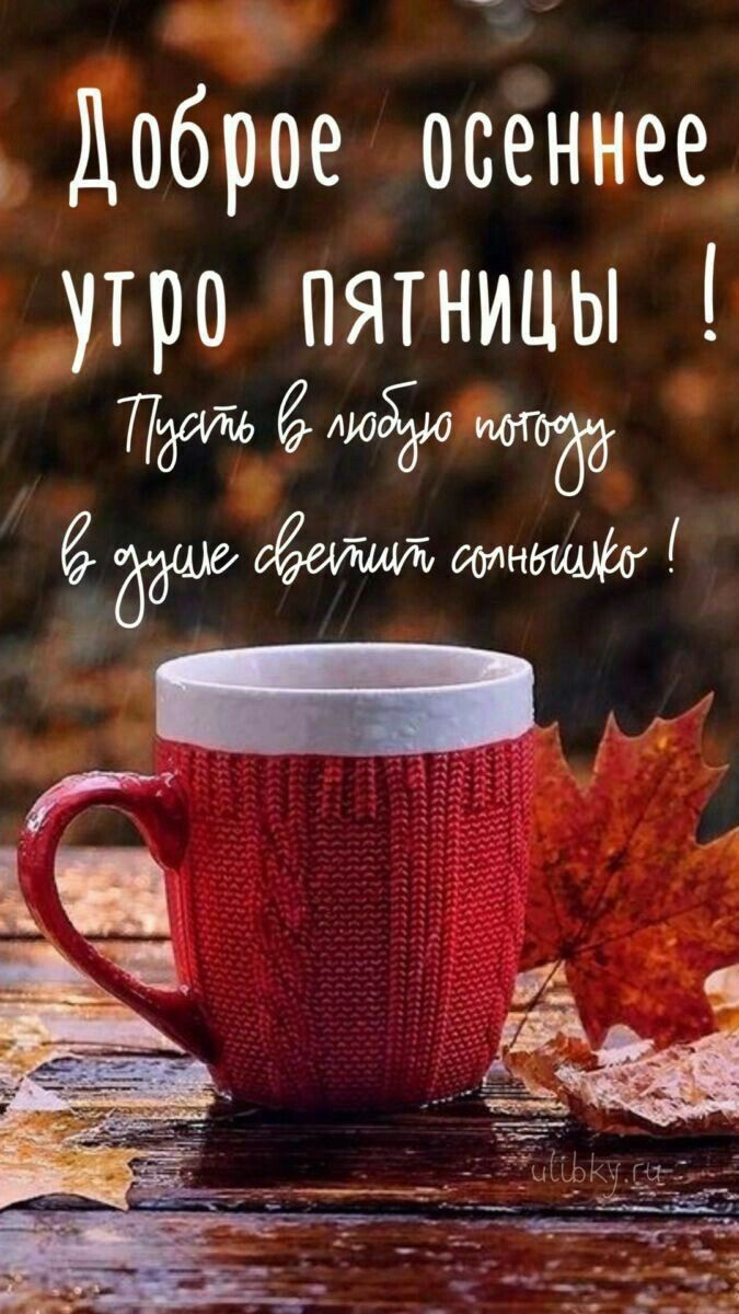 Доброе осеннее утро пятницы! Пусть в любую погоду в душе светит солнышко!