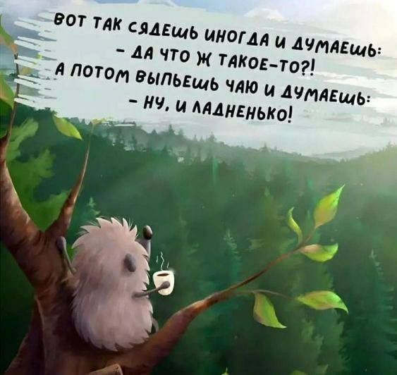 Вот так сидешь иногда и думаешь: - да что ж такое-то?! - А потом выпьешь чаю и думаешь: - ну, и ладненько!