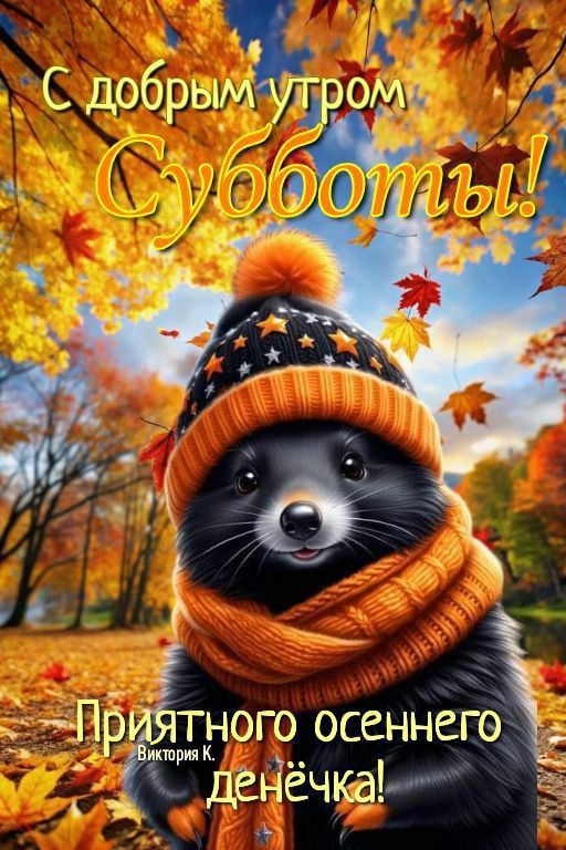 С добрым утром Субботы! Приятного осеннего денёчка!