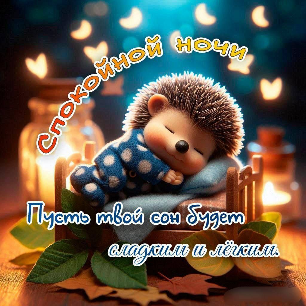 Спокойной ночи
Пусть твой сон будет сладким и лёгким.