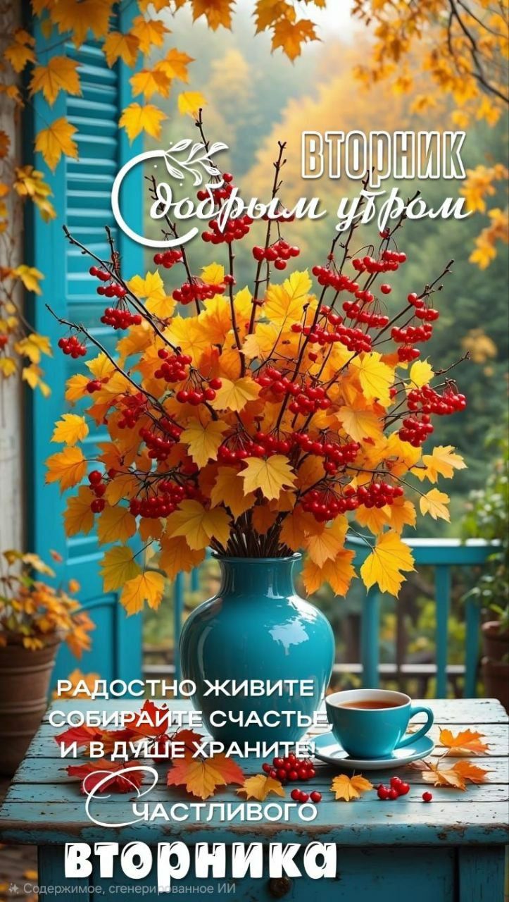С добрым утром Радостно живите, собирайте счастье и в душе храните счастливого вторника