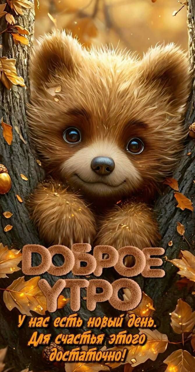 ДОБРОЕ УТРО У нас есть новый день. Для счастья этого достаточно!