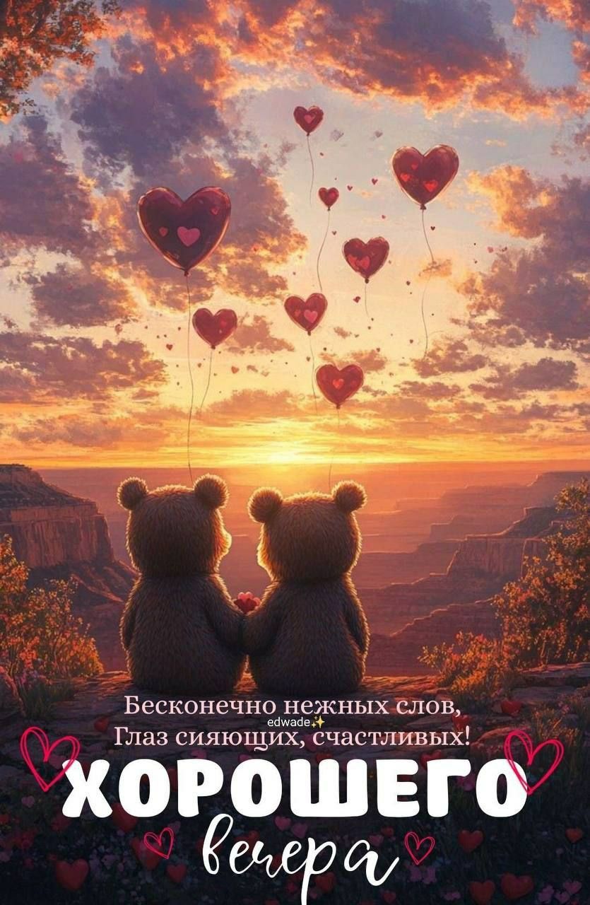 Бесконечно нежных слов, Глаз сияющих, счастливых! Хорошего вечера