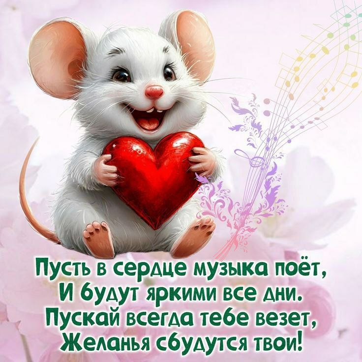 Пусть в сердце музыка поёт, И будут яркими все дни. Пускай всегда тебе везет, Желанья сбудутся твои!