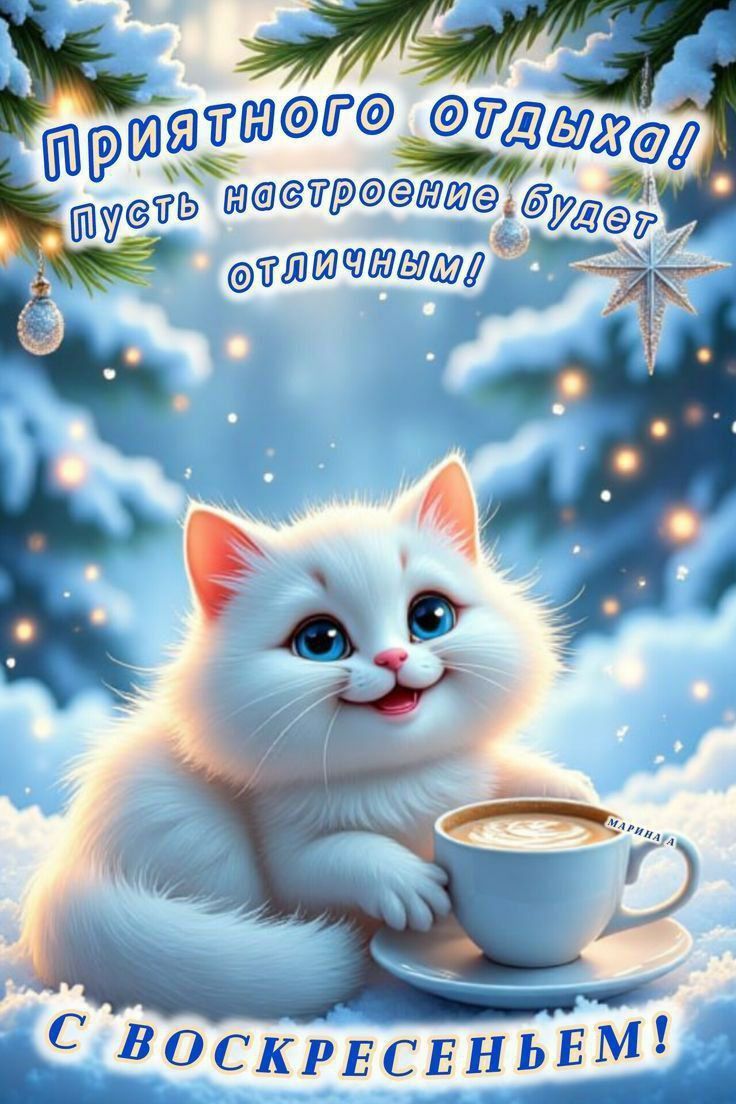 ПРИЯТНОГО ОТДЫХА! пусть настроение будет отличным!\nС ВОСКРЕСЕНЬЕМ!