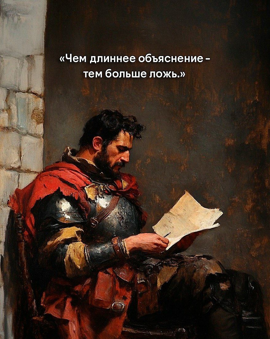 «Чем длиннее объяснение - тем больше ложь.»