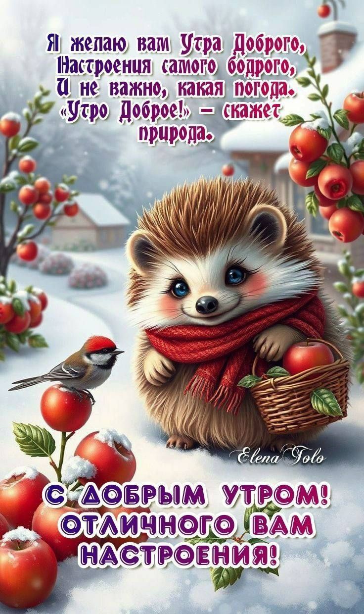 Я желаю вам Утра Доброго, Настроения самого бодрого, И не важно, какая погода. «Утро Доброе!» — скажет природа. С ДОБРЫМ УТРОМ! ОТЛИЧНОГО ВАМ НАСТРОЕНИЯ!