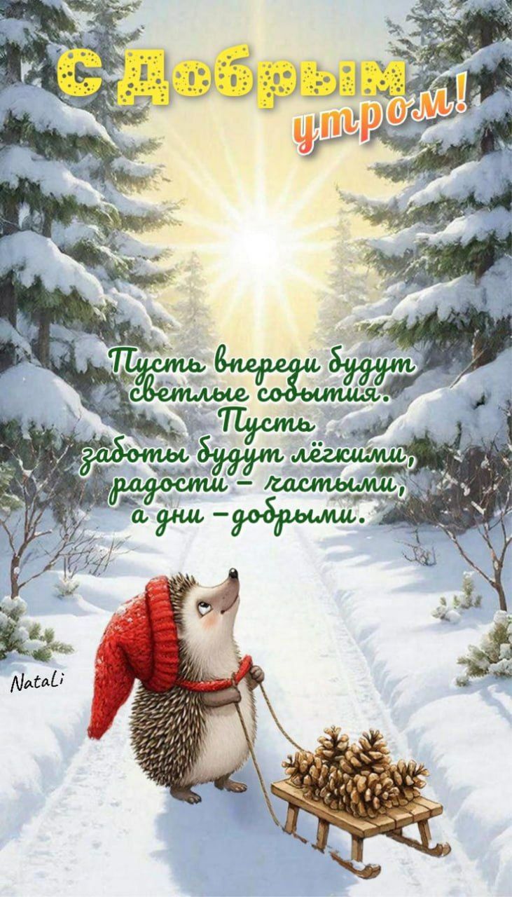 С Добрым утром! Пусть впереди будут светлые события. Пусть заботы будут лёгкими, радости — гостями, а дни — добрыми.