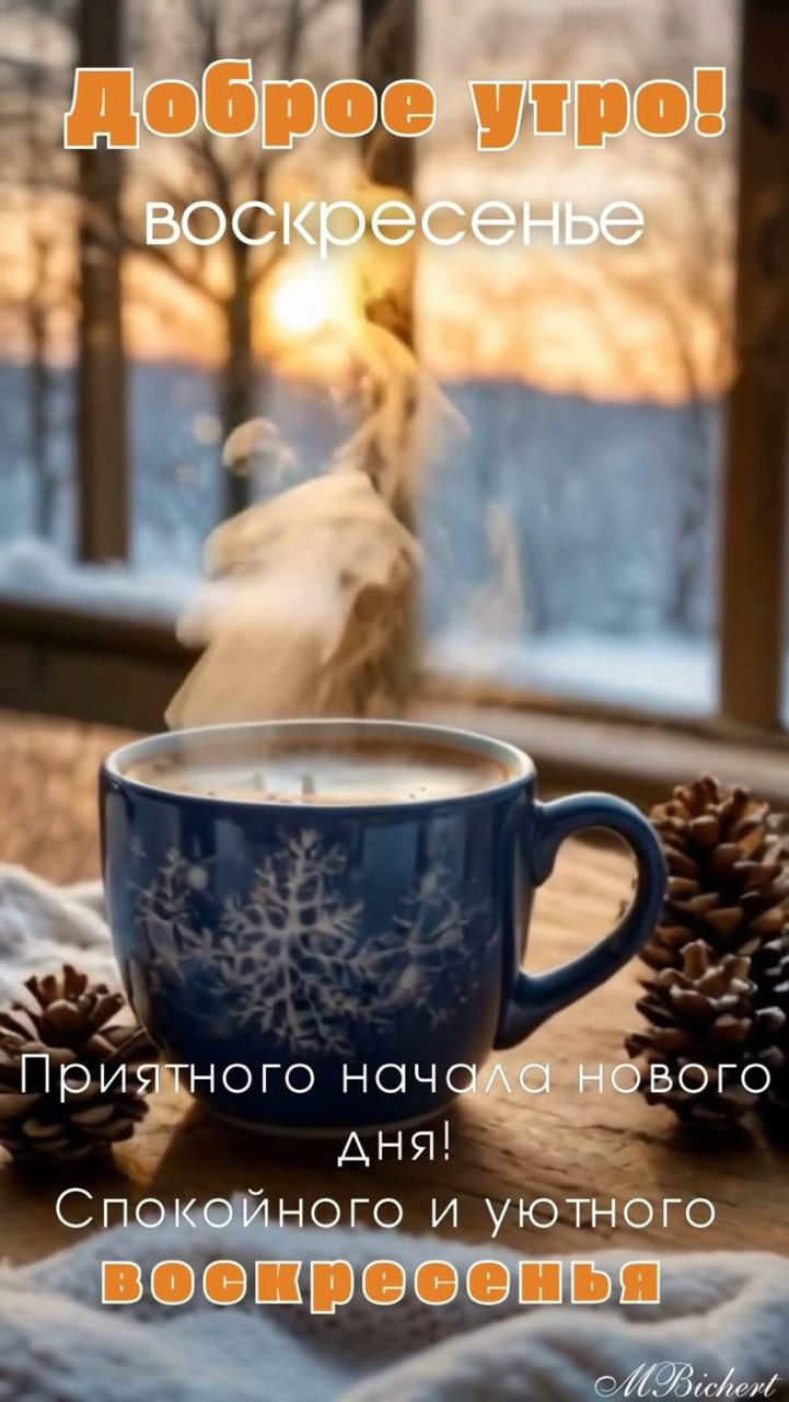Доброе утро! воскресенье Приятного начала нового дня! Спокойного и уютного воскресенья