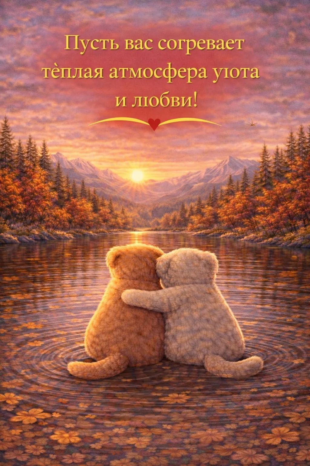 Пусть вас согревает теплая атмосфера уюта и любви!