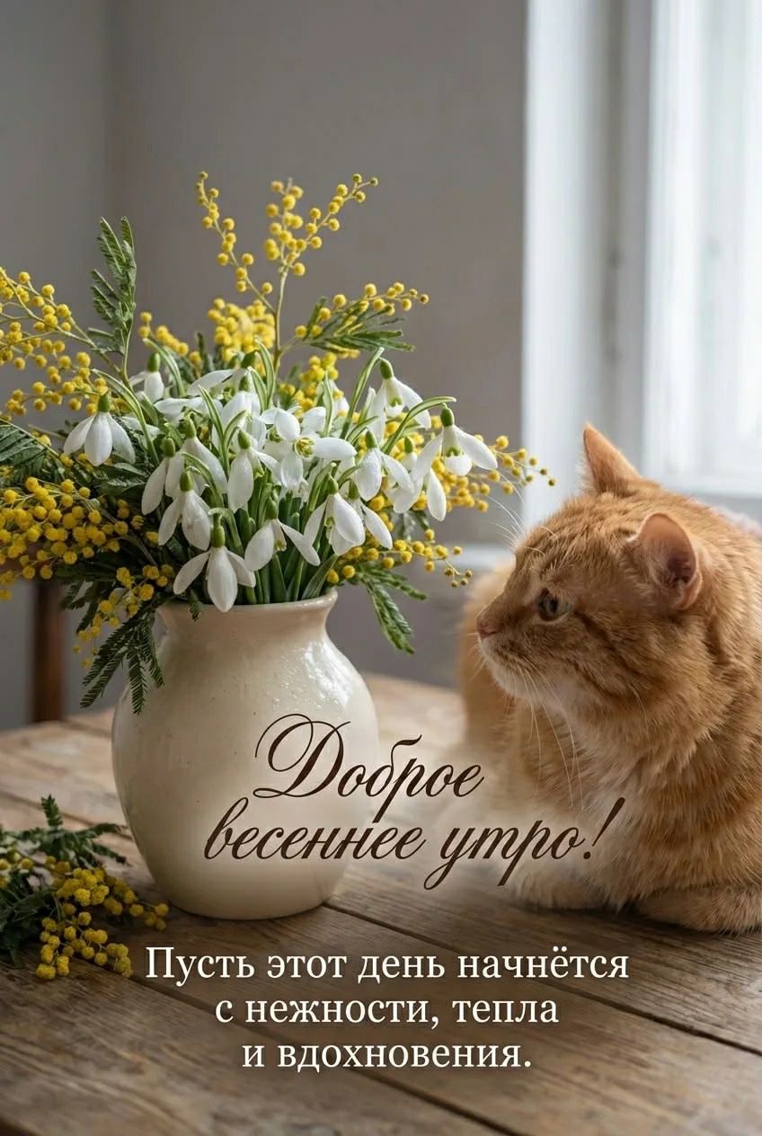 Доброе весеннее утро! Пусть этот день начнется с нежности, тепла и вдохновения.