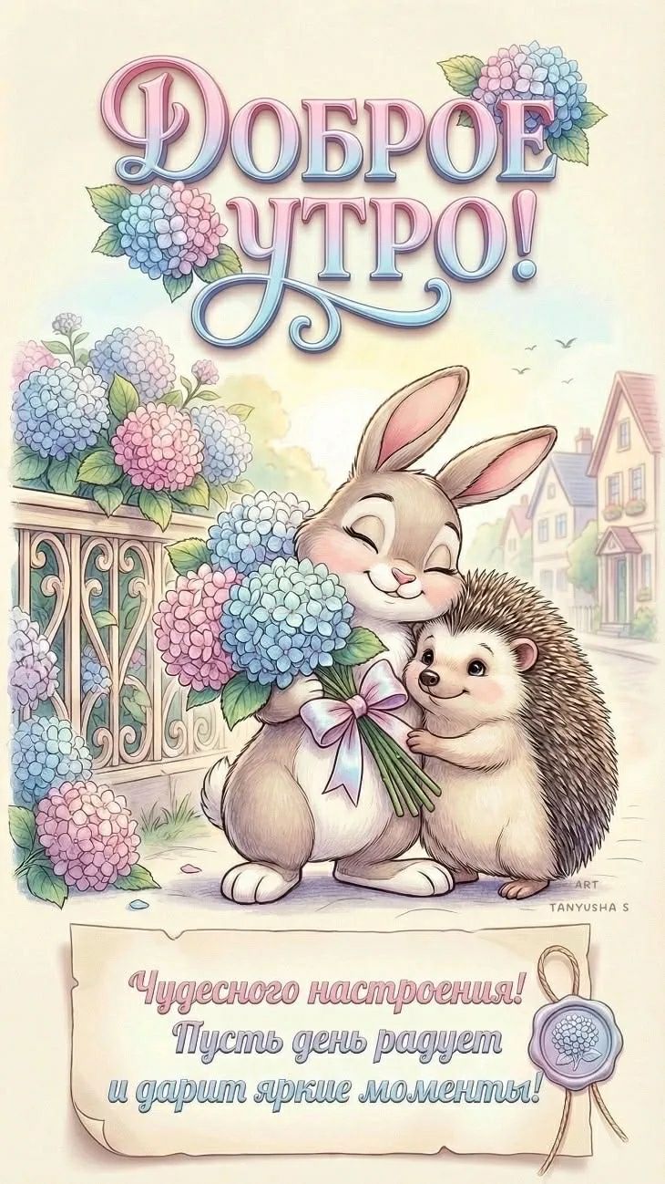 Доброе утро! Чудесного настроения! Пусть день радует и дарит яркие моменты!