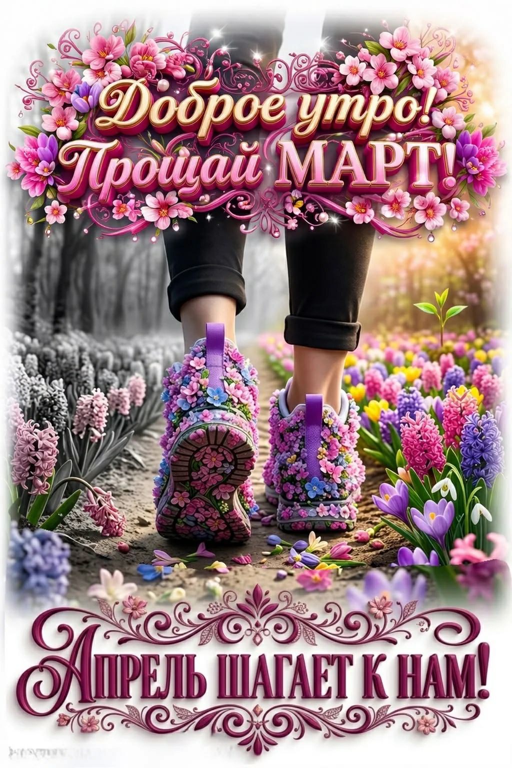 Доброе утро! Прощай МАРТ! АПРЕЛЬ ШАГАЕТ К НАМ!