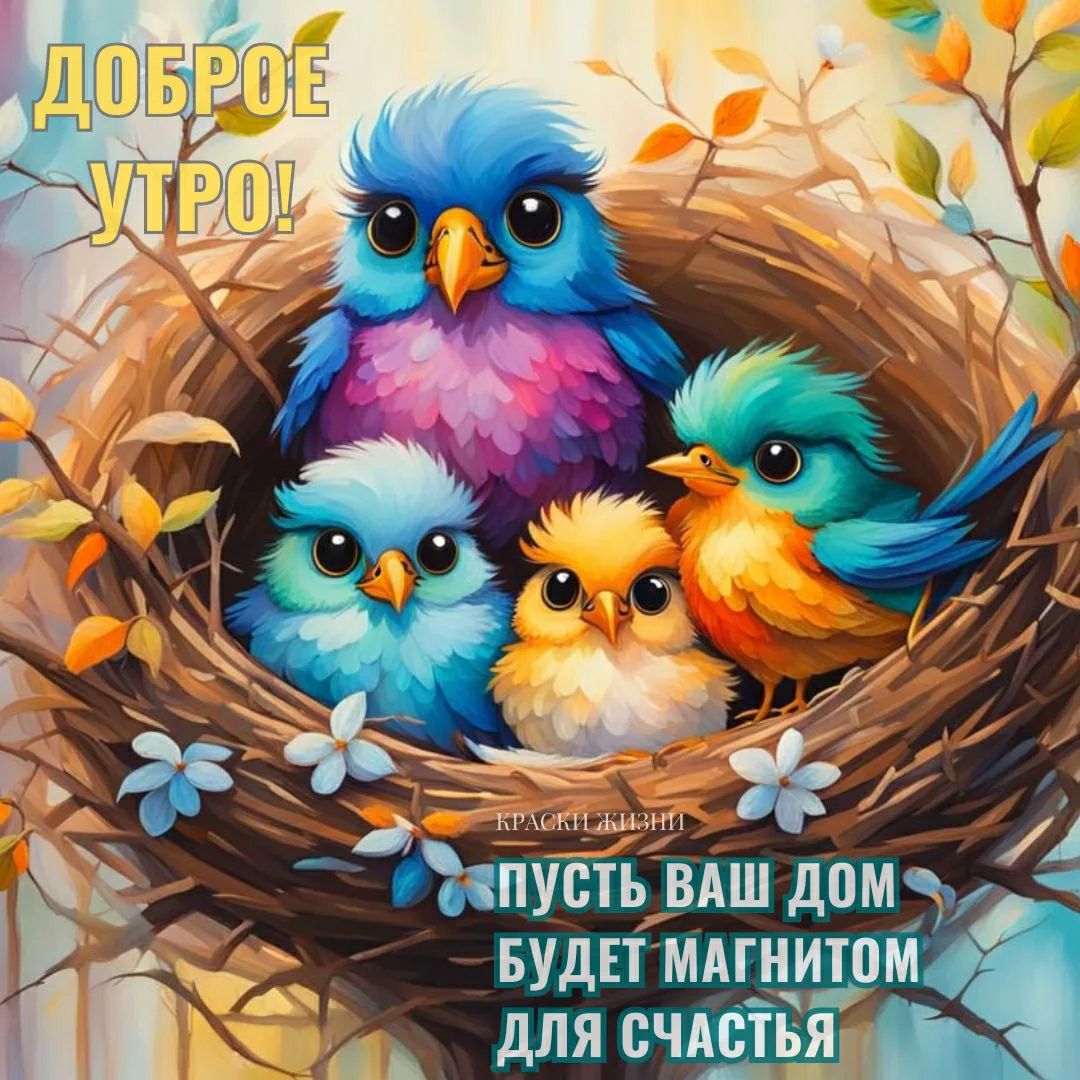 ДОБРОЕ УТРО! КРАСКИ ЖИЗНИ ПУСТЬ ВАШ ДОМ БУДЕТ МАГНИТОМ ДЛЯ СЧАСТЬЯ