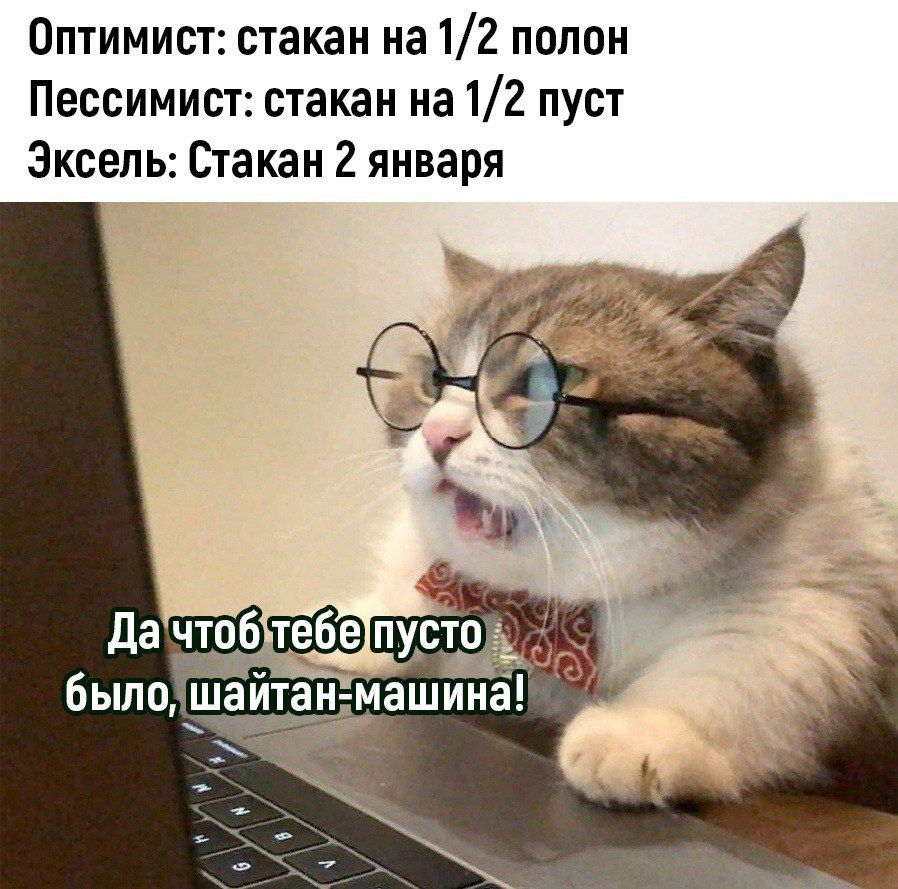 Оптимист стакан на 12 полон Пессимист стакан на 12 пуст Эксель Стакан 2 января