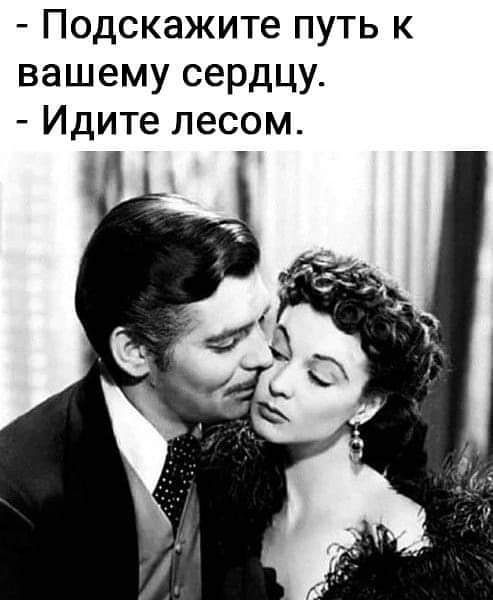 Подскажите путь к вашему сердцу Идите лесом