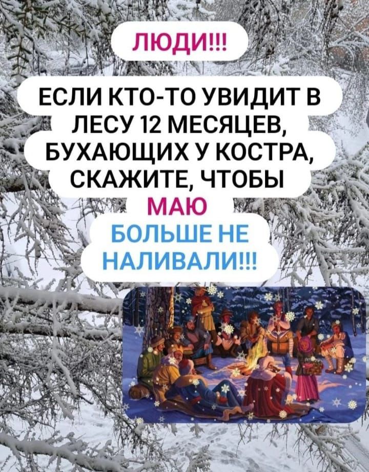 ЬЕСЛИ КТО ТО УВИДИТ ЛЕСУ 12 МЕСЯЦЕВ БУХАЮЩИХ У КОСТРА СКАЖИТЕ ЧТОБЫ