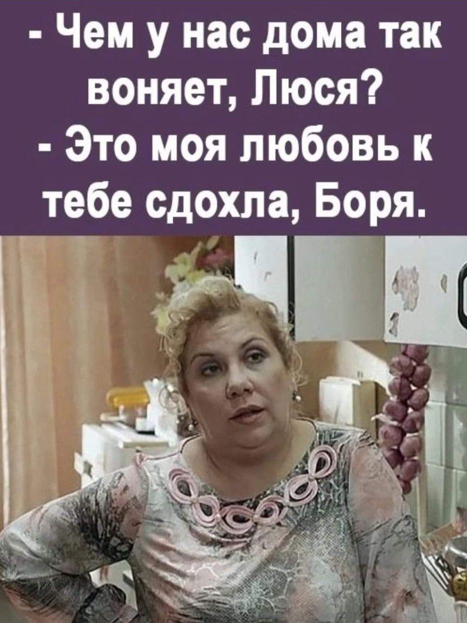 Чем у нас дома так воняет Люся Это моя любовь к тебе сдохла Боря