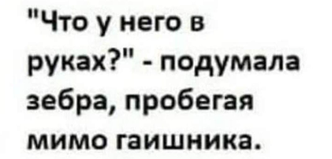 Что у него в руках подумала зебра пробегая мимо гаишника