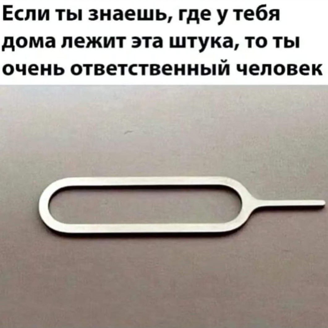 ЕСЛИ ТЫ знаешь где У тебя дома ЛЕЖИТ ЭТВ ШТУКЗ ТО ТЫ очень ОТВЕТСТВЁННЫЙ человек