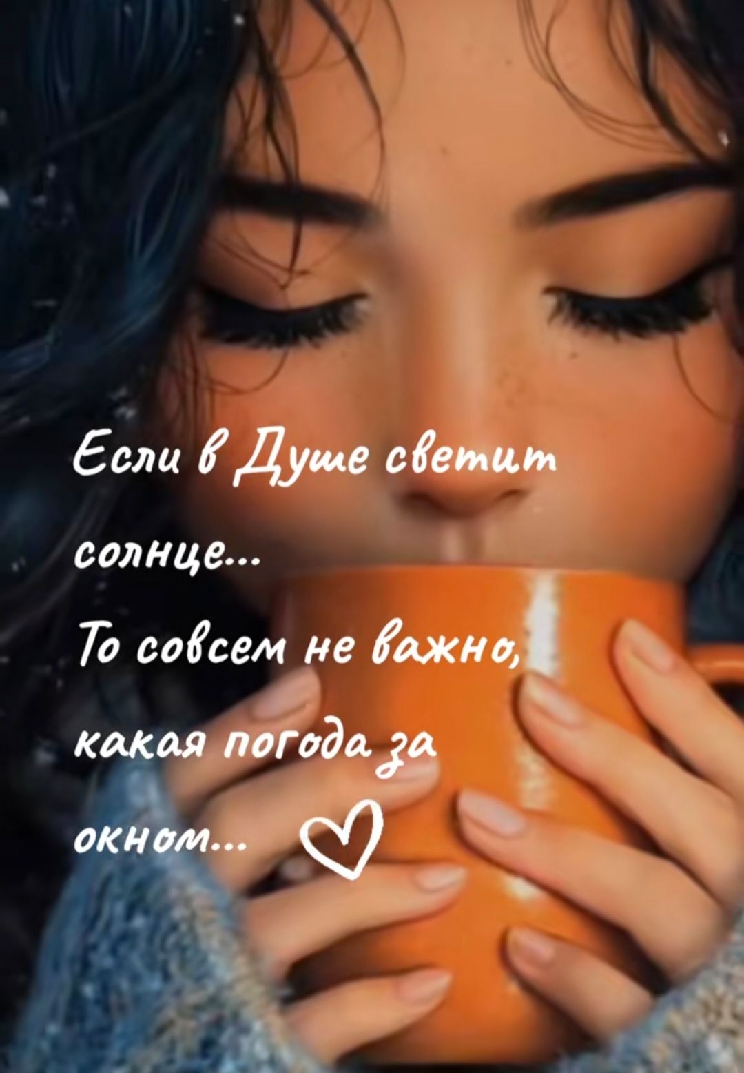 Если в Душе светит солнце...
То совсем не важно, какая погода за окном...
❤️