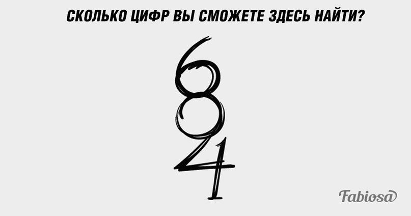 СКОЛЬКО ЦИФР ВЫ СМОЖЕТЕ ЗДЕСЬ НАЙТИ?
684