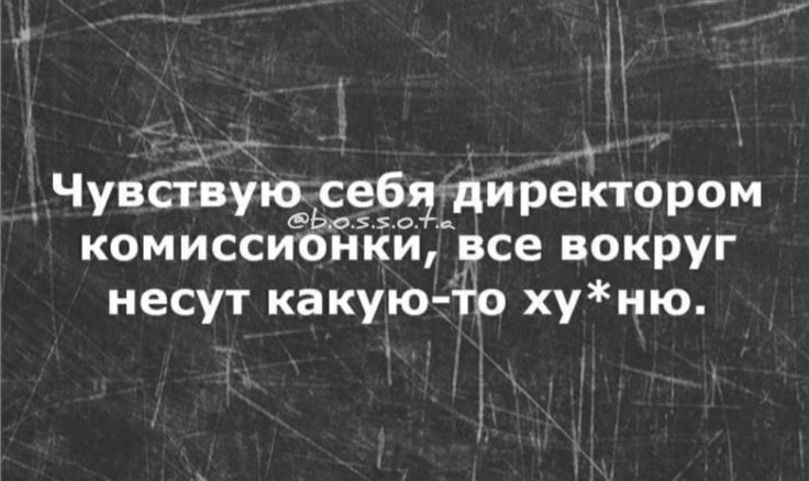 _ЧувсЁвуЁёЕЁдідиреЁтором комиссионки все вокруг несут какую тю хуию