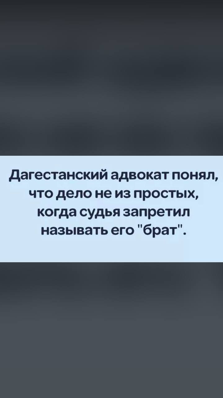 дагестанский адвокат понял что дело не из простых когда судья запретил называть его брат