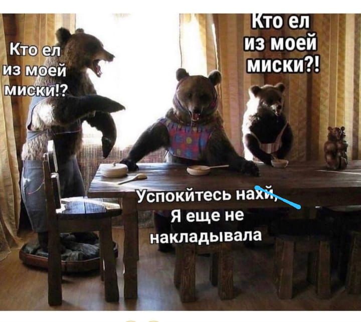 ТО ел из моей миски ЭСПОКЙТЕСЬ вы Я еще не накладывапа