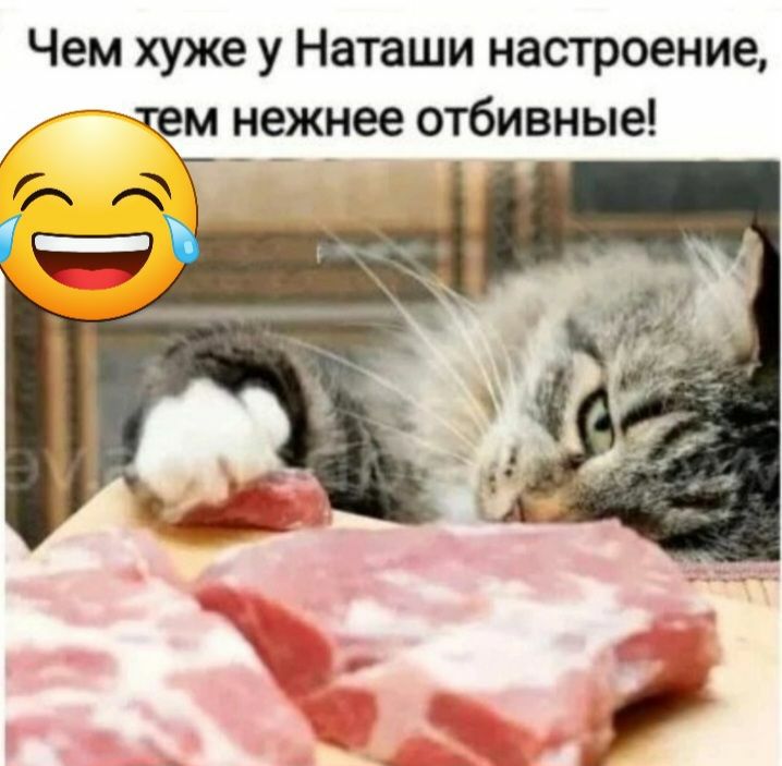 Чем хуже у Наташи настроение ем нежнее отбивные