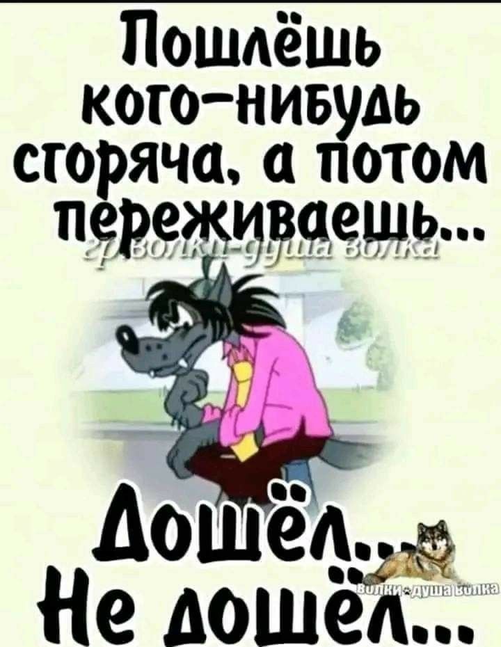 Пошлёшь КоГо НИБУлЬ сторяча а потом переживаемь Аошед 229 Не лошёл