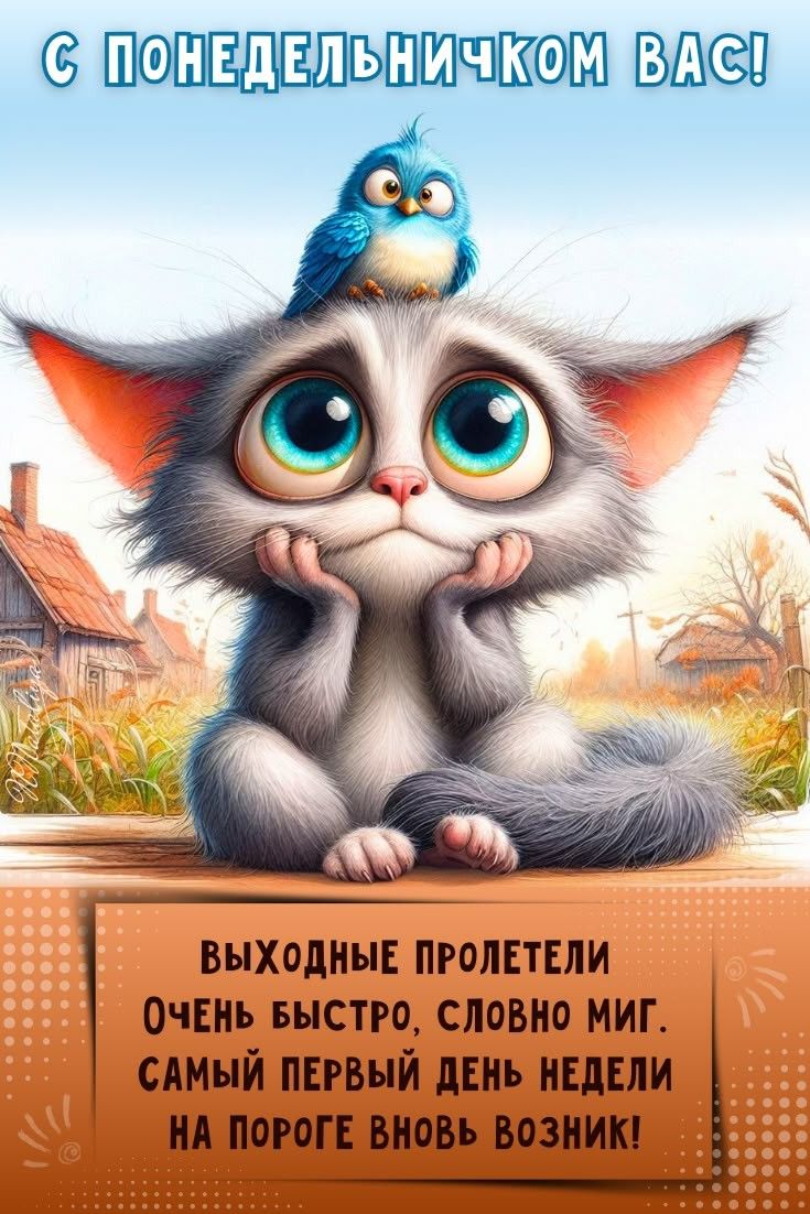 Супонедельнич ко мввас! Выходные пролетели очень быстро, словно миг. Самый первый день недели на пороге вновь возник!