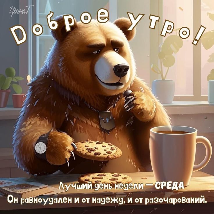Доброе утро!
Лучший день недели — СРЕДА.
Он равновесен и от надежд, и от разочарований.