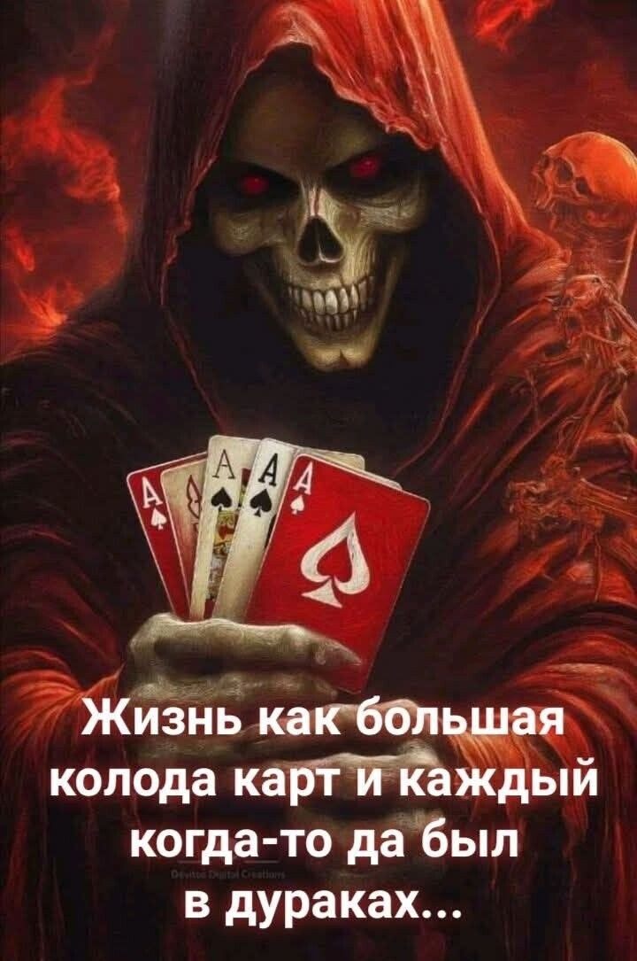 Жизнь как большая колода карт и каждый когда-то да был в дураках...