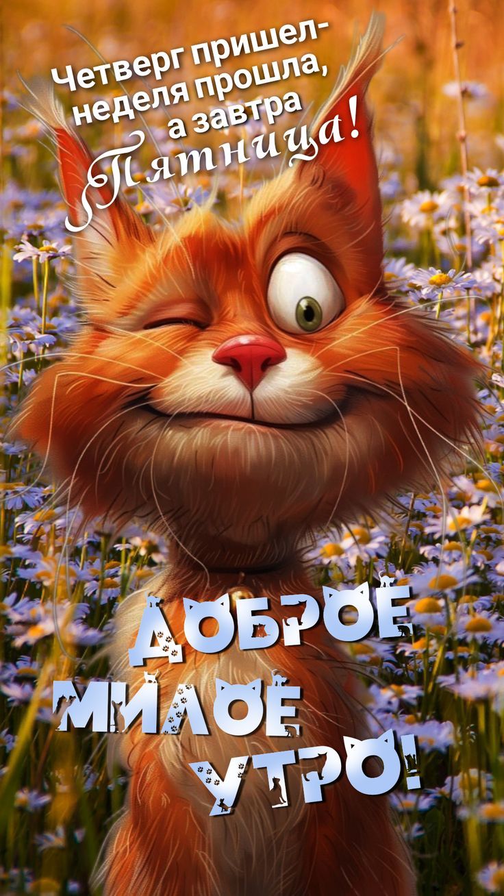 Четверг пришел- неделя прошла, а завтра Пятница! ДОБРОЕ МИЛОЕ УТРО!