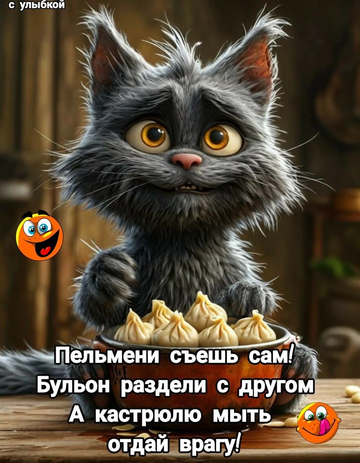 Пельмени съешь сам! Бульон раздели с другом А кастрюлю мыть отдай врагу!